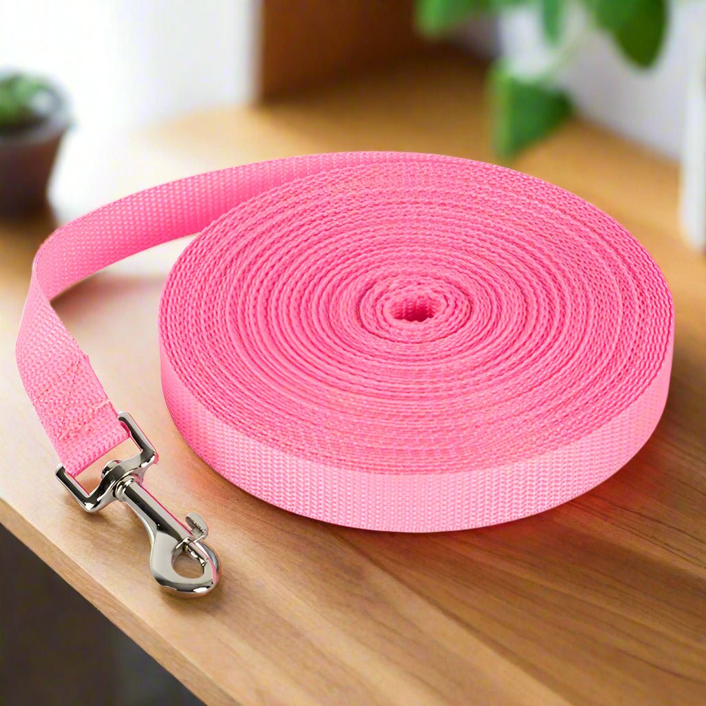 Longe pour chien rose