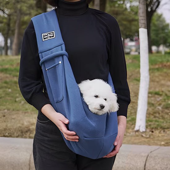 sac de transport pour chien bleu