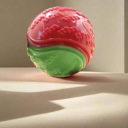 Balle pour chien rouge et vert