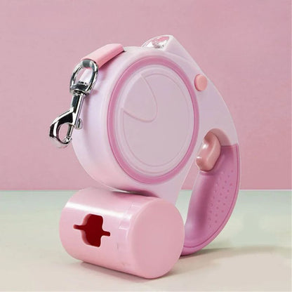 laisse-pour-chien-retractable-rose