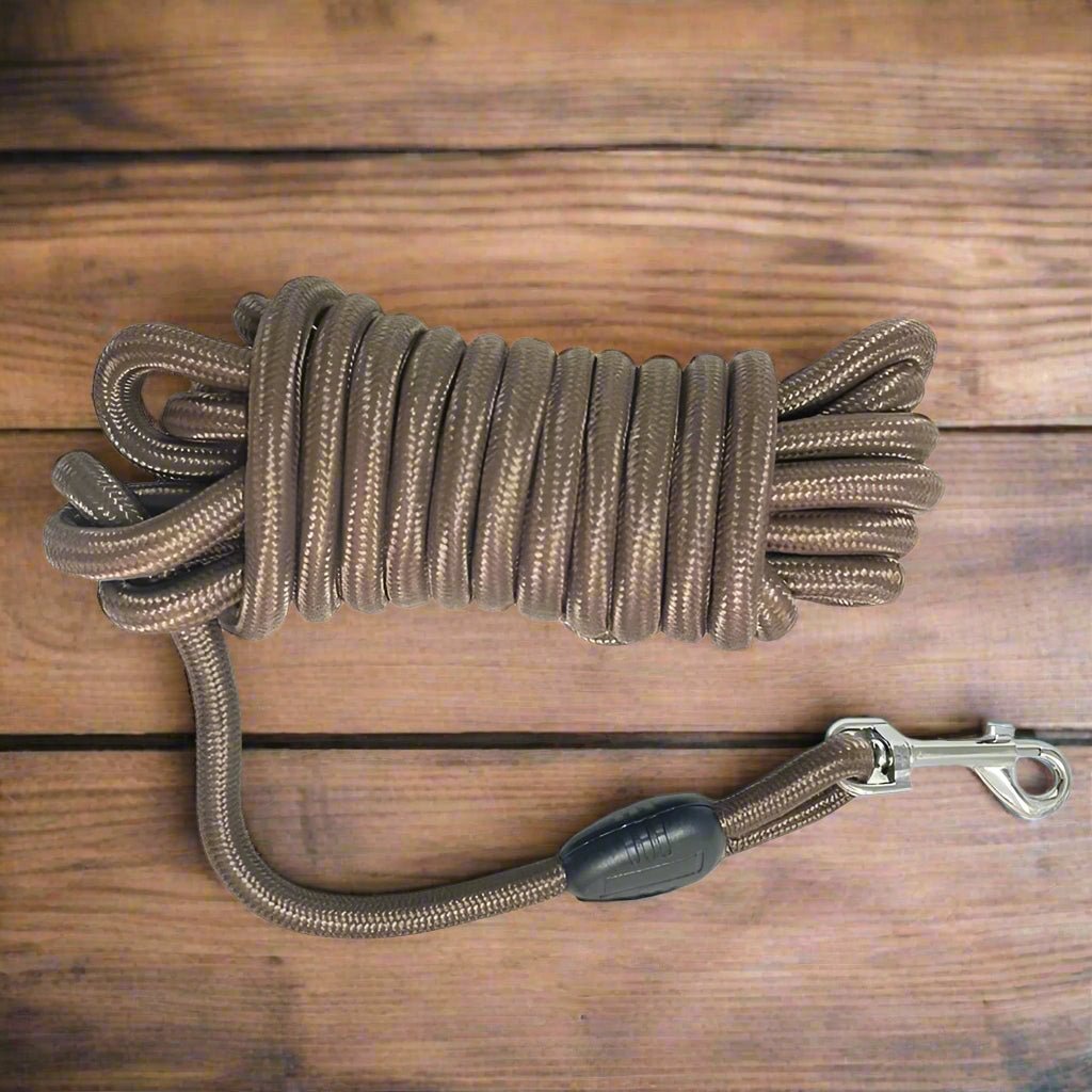 Longe pour chien marron