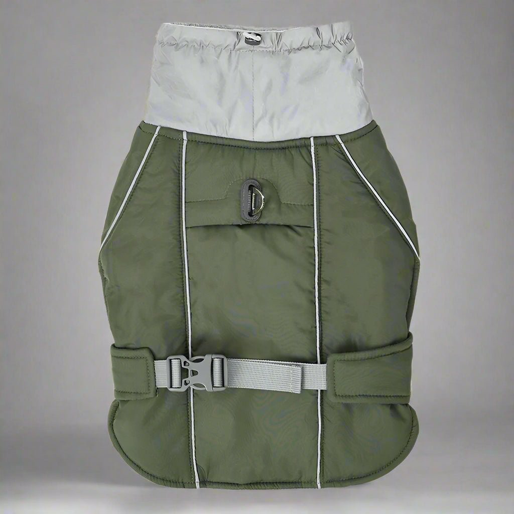 manteau-pour-chien-kaki-impermeable