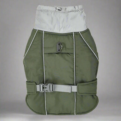 manteau-pour-chien-kaki-impermeable
