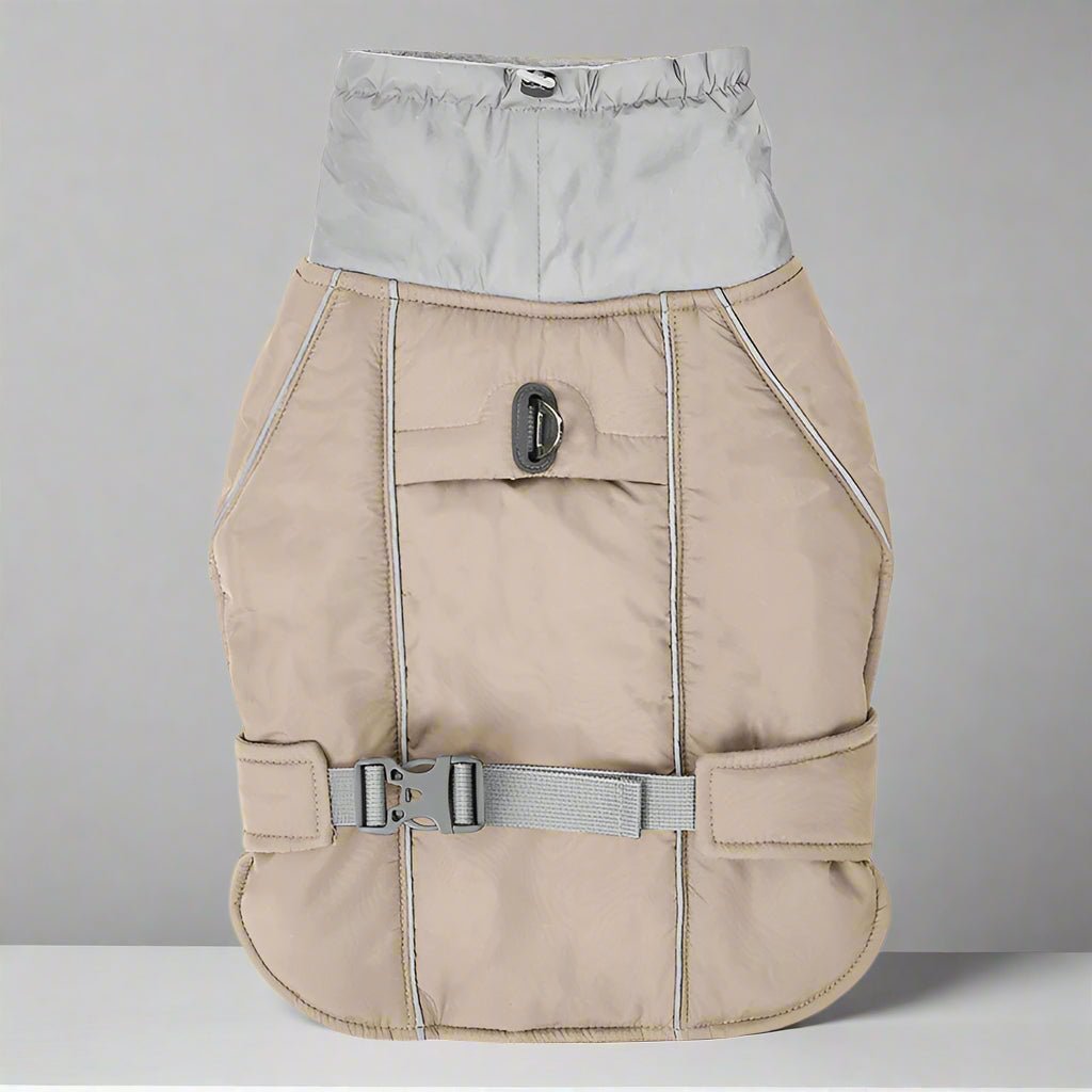 manteau-pour-chien-beige-impermeable