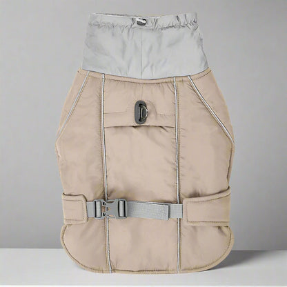 manteau-pour-chien-beige-impermeable