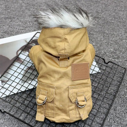 Manteau pour chien marron pâle