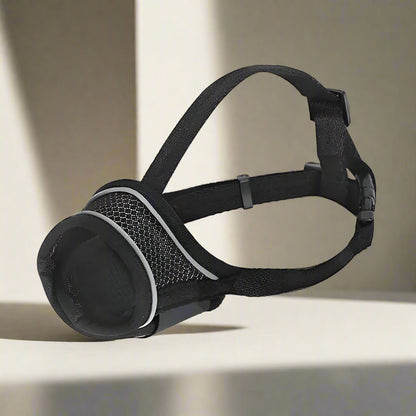 muselière pour chien en tissu noir respirant