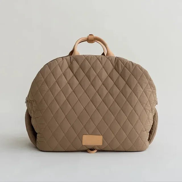 sac a dos pour chien marron