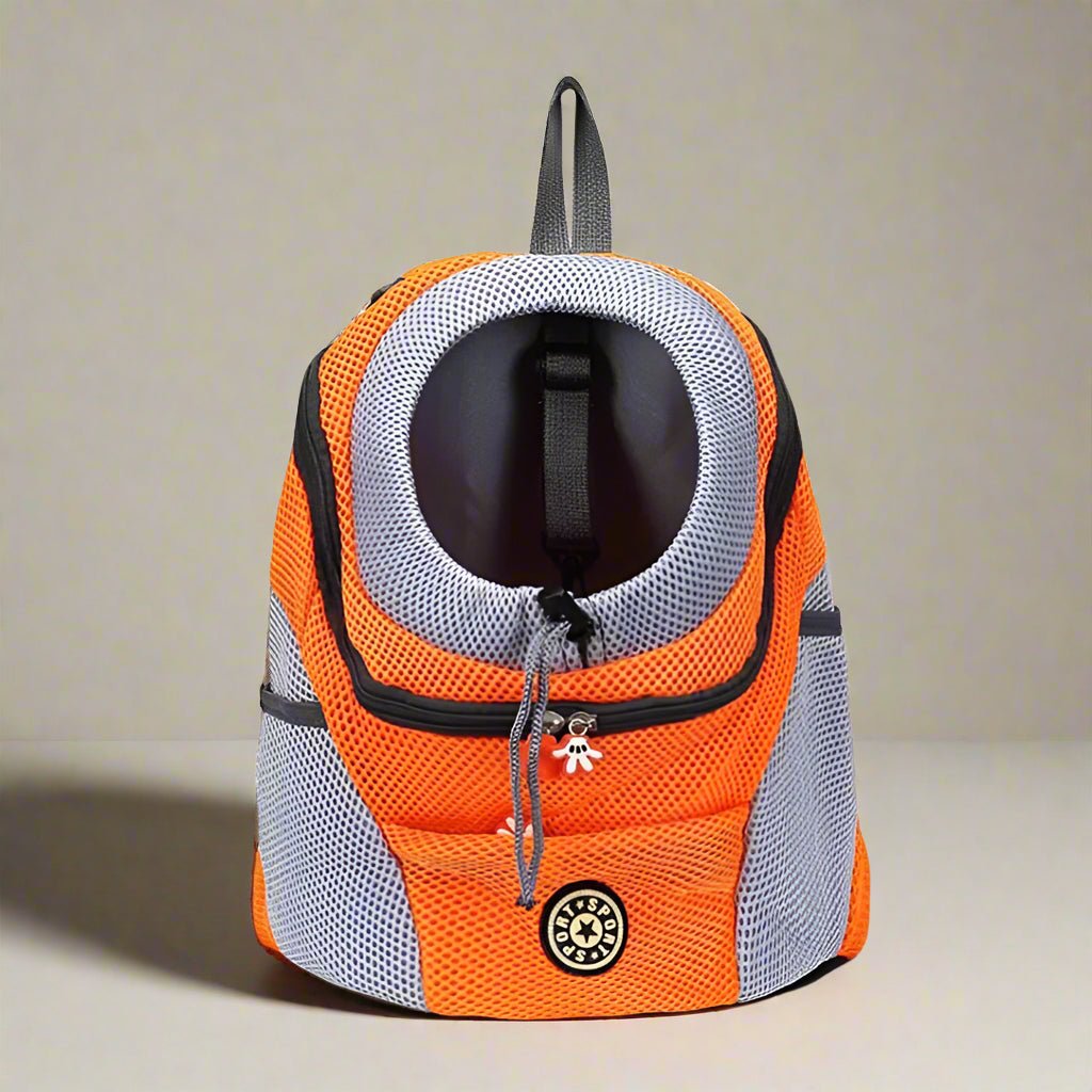 sac à dos pour chien orange