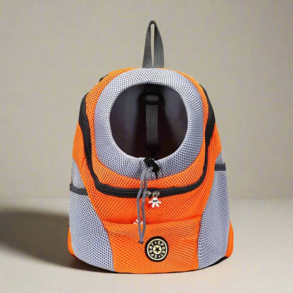sac à dos pour chien orange